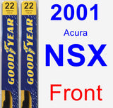Front Wiper Blade Pack for 2001 Acura NSX - Premium
