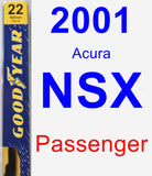 Passenger Wiper Blade for 2001 Acura NSX - Premium