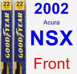Front Wiper Blade Pack for 2002 Acura NSX - Premium