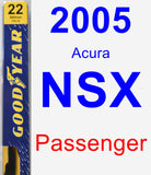 Passenger Wiper Blade for 2005 Acura NSX - Premium