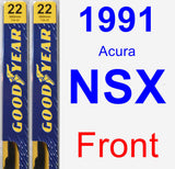 Front Wiper Blade Pack for 1991 Acura NSX - Premium