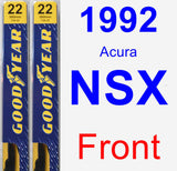 Front Wiper Blade Pack for 1992 Acura NSX - Premium