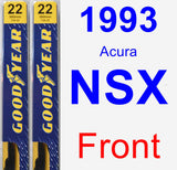 Front Wiper Blade Pack for 1993 Acura NSX - Premium