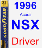 Driver Wiper Blade for 1996 Acura NSX - Premium