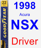 Driver Wiper Blade for 1998 Acura NSX - Premium