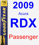 Passenger Wiper Blade for 2009 Acura RDX - Premium