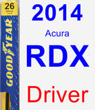 Driver Wiper Blade for 2014 Acura RDX - Premium