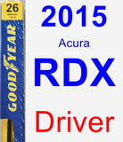 Driver Wiper Blade for 2015 Acura RDX - Premium