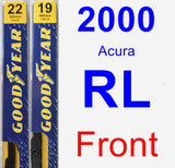 Front Wiper Blade Pack for 2000 Acura RL - Premium