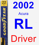 Driver Wiper Blade for 2002 Acura RL - Premium