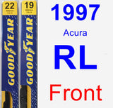 Front Wiper Blade Pack for 1997 Acura RL - Premium