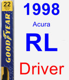 Driver Wiper Blade for 1998 Acura RL - Premium
