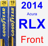 Front Wiper Blade Pack for 2014 Acura RLX - Premium