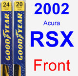 Front Wiper Blade Pack for 2002 Acura RSX - Premium