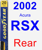 Rear Wiper Blade for 2002 Acura RSX - Premium
