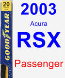 Passenger Wiper Blade for 2003 Acura RSX - Premium