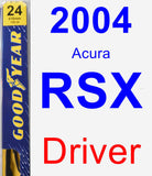 Driver Wiper Blade for 2004 Acura RSX - Premium
