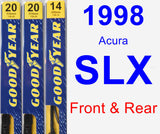 Front & Rear Wiper Blade Pack for 1998 Acura SLX - Premium