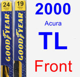 Front Wiper Blade Pack for 2000 Acura TL - Premium