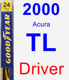 Driver Wiper Blade for 2000 Acura TL - Premium