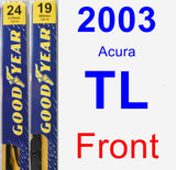 Front Wiper Blade Pack for 2003 Acura TL - Premium