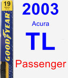 Passenger Wiper Blade for 2003 Acura TL - Premium