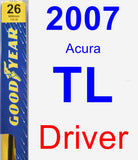 Driver Wiper Blade for 2007 Acura TL - Premium