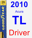 Driver Wiper Blade for 2010 Acura TL - Premium