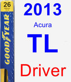 Driver Wiper Blade for 2013 Acura TL - Premium