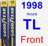 Front Wiper Blade Pack for 1998 Acura TL - Premium