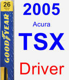 Driver Wiper Blade for 2005 Acura TSX - Premium