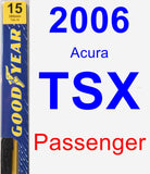 Passenger Wiper Blade for 2006 Acura TSX - Premium
