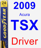 Driver Wiper Blade for 2009 Acura TSX - Premium