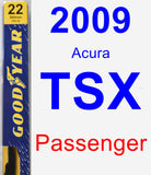 Passenger Wiper Blade for 2009 Acura TSX - Premium