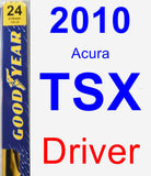 Driver Wiper Blade for 2010 Acura TSX - Premium