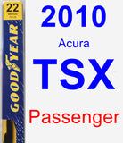 Passenger Wiper Blade for 2010 Acura TSX - Premium