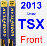 Front Wiper Blade Pack for 2013 Acura TSX - Premium