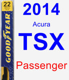 Passenger Wiper Blade for 2014 Acura TSX - Premium