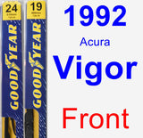 Front Wiper Blade Pack for 1992 Acura Vigor - Premium