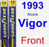 Front Wiper Blade Pack for 1993 Acura Vigor - Premium