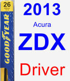 Driver Wiper Blade for 2013 Acura ZDX - Premium