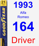 Driver Wiper Blade for 1993 Alfa Romeo 164 - Premium