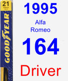 Driver Wiper Blade for 1995 Alfa Romeo 164 - Premium