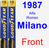 Front Wiper Blade Pack for 1987 Alfa Romeo Milano - Premium