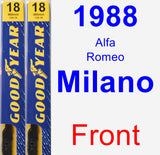 Front Wiper Blade Pack for 1988 Alfa Romeo Milano - Premium