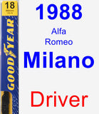 Driver Wiper Blade for 1988 Alfa Romeo Milano - Premium