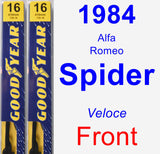 Front Wiper Blade Pack for 1984 Alfa Romeo Spider - Premium