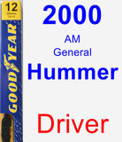 Driver Wiper Blade for 2000 AM General Hummer - Premium
