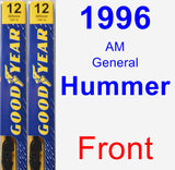Front Wiper Blade Pack for 1996 AM General Hummer - Premium