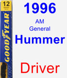 Driver Wiper Blade for 1996 AM General Hummer - Premium